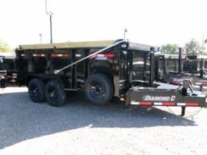 2024 Diamond C  LPT207  82″x 14′  14.9k Tandem Axle Dump Trailer Stock #279592